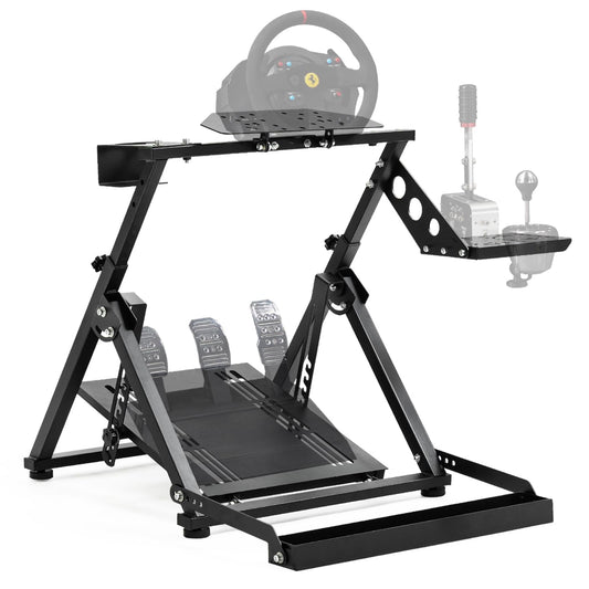 G29 Upgrade Racing Wheel Stand X Frame Fit for Pxn/Thrustmaster/Logitech G27 G920 G923 T300RS T128X, Foldable PC Game Race Bracket Simulator Cockpit without Steering Wheel,Pedal & Handbrake