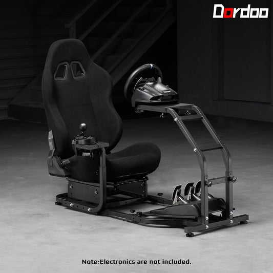 G29 Racing Simulator Cockpit with Adjustable Race Seat Fits for Logitech G920 G923, Thrustmaster T150 T300RS GT Racing Steering Wheel Stand, Not Included Wheel Shifter and Pedals